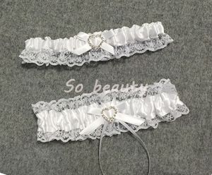 Spitzen-Strumpfband-Set für die Braut mit kleiner Schleife, Braut, Abschlussball, Spitze, Geschenk, schick (2 Strumpfbänder), dehnbar, 40,6–58,4 cm