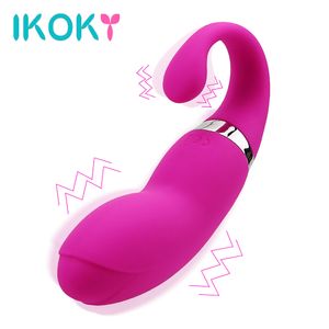 IKOKY 20 Скорость G-spot вибратор Дельфин форма вибрируя яйцо клитор стимулятор вагинальный массажер секс игрушки для женщины USB зарядка S1018