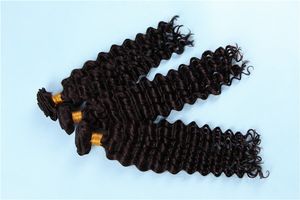 Virgin Human Hair Bundles Deep Peruanska råa indiska mänskliga hårförlängningar 100 obearbetade nagelband anpassade 3st Lot gratis DHL