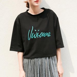 2018 frauen Mode Baumwolle T-shirt Sommer Casual Brief Gedruckt Kurzarm Lose Frauen Batwing Hülse O-ansatz Tops