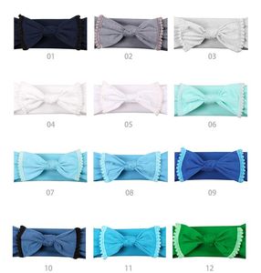 Cute Baby photo props accessories knit flower headbands infant grils bowknot hairbands trimmed knot hair bands elastic headband headdress