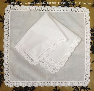 Set of 12 Home Textiles Wedding Handkerchief 3030CM Cotton Ladies Hankies Adults Women Hanky Party Gifts Embroidered Crochet Lace22369