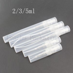 2 ml, 3 ml, 5 ml, leere Mini-Parfüm-Nebelspray-Plastikflasche, Probenstift-Flasche, kleiner Parfüm-Zerstäuber-Sprüher-Fläschchenbehälter