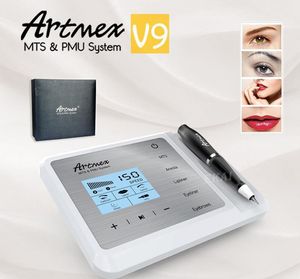 2020 Nuovo arrivo Artmex V9 Digital 5 in 1 Trucco permanente Macchina per tatuaggi Eyeline Labbra Penna rotante MTS PMU Cura della pelle Derma Pen