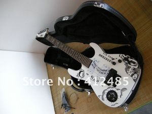 Gratis frakt toppkvalitet lägre pris Nytt vit KH-2 Kirk Hammett Ouija White Electric Guitar med fodral