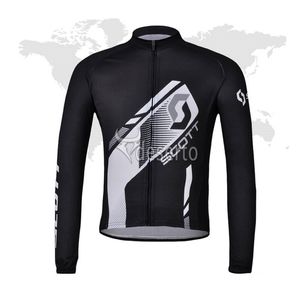 Spring/Autum SCOTT Pro team Bike Men's Cycling Long Sleeves jersey Road Racing Shirts Riding Bicycle Tops Breathable Outdoor Sports Maillot S21041999