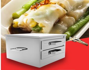 Household rice dumpling steamer steaming plate Small intestine drawer drawer two grid three pumping powder support on Sale