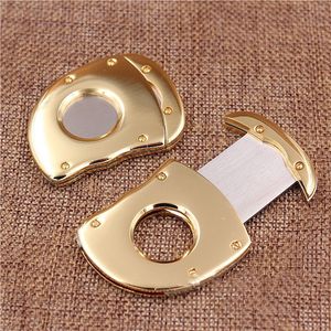 KKDUCK Högkvalitativ cigarrsax 53 * 40mm Golden Wholesale Cigarette Cutter Business Gift Great Idea Portable Mini 7PC