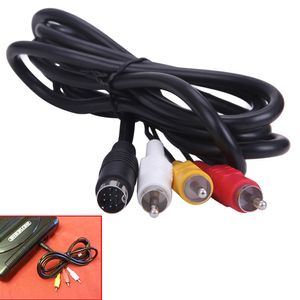 1,8m Retro-bit RCA Audio Video AV-kabel för SEGA Genesis 2 3 II III Anslutningsledning 3RCA till 9 PIN Nickelpläterad Plug Spelkabel Snabbt fartyg