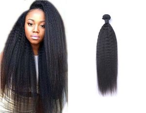 Peruvian Virgin Human Hair Kinky Straight Unprocessed Remy Hair Weaves Double Wefts 100g/Bundle Hair Wefts