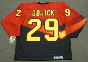 Wholesale canuck jerseys for sale - Group buy GINO ODJICK Vancouver Canucks CCM Vintage Turn Back Hockey Jersey All Stitched Top quality Any Name Any Number Any Size Goalie Cut