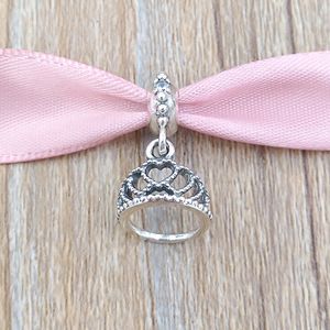 Andy Jewel Authentic 925 Silver Beads Hearts Jewelry Tiara Pendant Charm Fits European Pandora Style Bracelets & Necklace 791738CZ