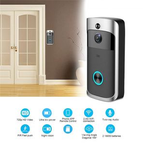 Smart Doorbell Wifi Vídeo Camera Câmera de Segurança HD 720p Câmera Real-Tempo REAL-TEMPO Áudio Night Vision Pir Detection App Control para iOS Android