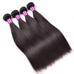 처리되지 않은 사람의 머리카락 도매 페루 처녀 직선파 머리 묶음 120g 원피스 3pcs 로트 무료 배송