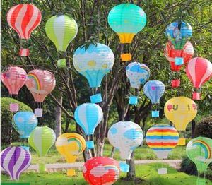 DIY Mid Autumn Day Hot Air Balloon Paper Lanterns Bröllopsfester Juldekoration Party Bar Mall Festival Ornament