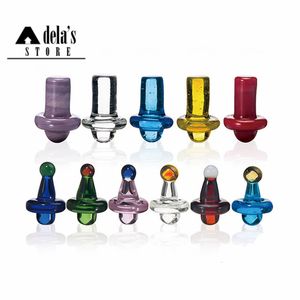 Vetro UFO Carb Cap OD: 23mm fumo Cappucci colorati per Quartz Banger Nail 19.5mm Enail Universal Colorful ball Dab Rig