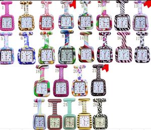 Großhandel 200 teile/los 26 farben Platz Bunte Drucke Silikon Krankenschwester uhr Taschenuhren Arzt Fob Quarzuhr Kinder Geschenk Uhren NW015
