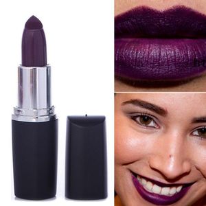 Purple Lipstick großhandel-Wasserdichter Vampire Matte Lippenstift Dunkelvioletter Lipgloss Bleistift Langlebige Kosmetik