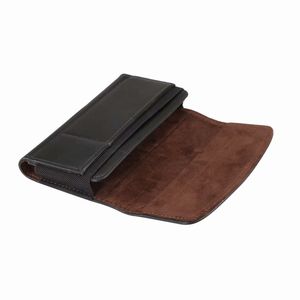 Hölster horisontella fårläderfodral för iPhone 15 14 plus 13 Pro 12 11 XR XS Max 10 X 8 7 Galaxy S23 S22 S21 Obs 20 P50 Mate 40 Lite Cover Hip Clip Belt Business Men Pouch