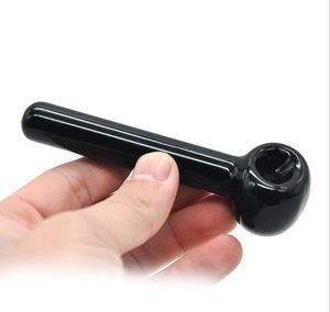 A new type of glass pipe, pure black, straight rod, appearance, glass, pipe, easy to clean, durable