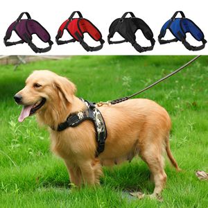 Adjustable Dog Harness Vest Collar Net cloth Big Dog Rope Collar Hand Strap Pet Traction Rope