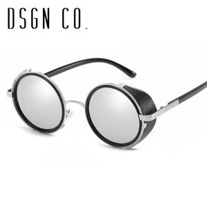DSGN CO. Erkekler Ve Kadınlar Şık 6 Renk Yuvarlak Moda Güneş Gözlükleri UV400 için 2018 Ünlü Steampunk gözlükleri