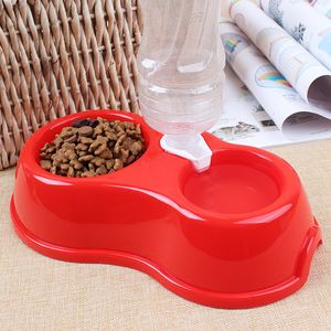 2018 Dual Port Dog Automatic Water Dispenser Feeder Utensils Bowl Cat Drinking Fountain Food Dish Pet Bowl Free Shipping