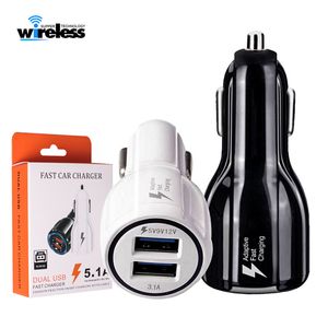 Wholesale usb ip phones resale online - Car USB Charger Quick Charge Mobile Phone Charger Port USB Fast Car Charger for iP Samsung Tablet Car Charger