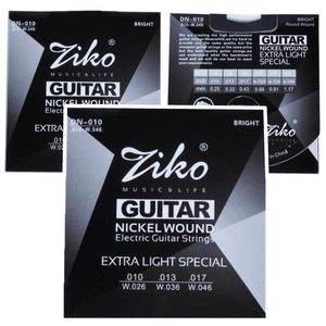 3Sets .010-0,046 acessórios de guitarra Ziko para guitarra elétrica Strings Peças de guitarra