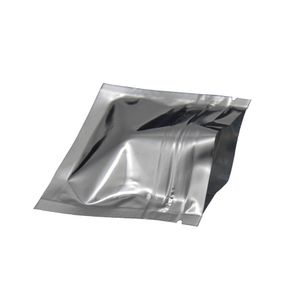 7.5 * 6.3cm Reclosable Glossy Silver Aluminium Folie Zip Lås Förpackningspåsar 200PCS / Lot Kaffe Pulver Tea Pill Capsule Förvaring Mylar Väskor