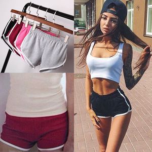 Pantaloncini da corsa sportivi da palestra per donna Fitness Pantaloncini sportivi da palestra a vita bassa in cotone puro a righe Pantaloncini da yoga