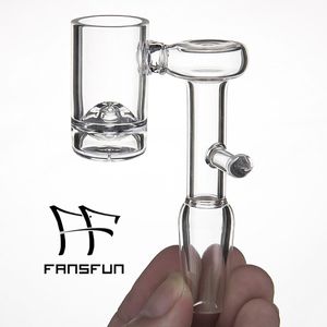 Yeni Volkanik Çekirdek Kuvars Muayımı Duman OD 19.5mm Kalın Alt Elektrikli Domeless Banger 10mm 14mm 18mm Erkek Kadın Düz Üst Kova Dab Rigs