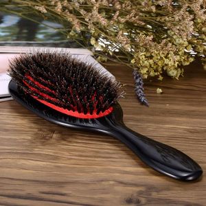 Professionell Oval Anti-Static Paddle Comb Scalp Massage Hårborste Hår Styling Verktyg Boar Bristle Nylon Hårborste