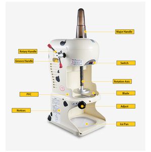 Kommerzielle Kolice-Küchen-Tisch-Rasier-Eismaschine, Rasierer, Brecher, Mein Smooth Make Snow Cone Maker