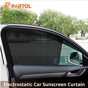 Partol Araba Sunshade 2 adet Evrensel Oto Yan Pencere Sunshades PVC Kalkan Ekran Visor Araba Elektrostatik Güneş Kremi Perde Gölge