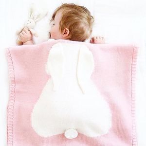 coperta per bambini coperta per coniglio per neonati, coperta carina per bambini, fasciatoio, adorabile coniglio, morbide e calde coperte per bambini con code di orecchie di coniglio