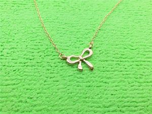 Fashion Bow Knot Necklace Choker Bowknot Butterfly Tied Ribbon Necklace Infinite Infinity Farfalle Pendant Chain Choker
