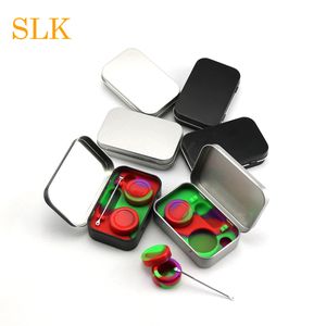 4 in 1 stash balmumu konteynerler ile dab kavanoz kiti teneke kutu dab aracı 5 ml mini bal arısı vaka özel logo kutusu en kaliteli