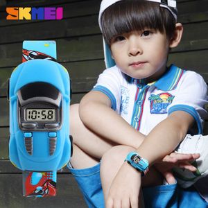 Cartoon Car Creative Digital Watches Kids Fashion Car Black Outdoor Wristwatches for Boys Girls Student Casual Christmas Gift