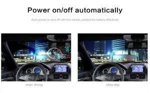 Car OBD2 HUD head up display automobile HUD display 3 5 auto power on off and brightness adjustment alarm system309w