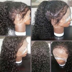 360 Renda frontal peruca 130% de densidade pré-arrancada canteiros de cabelo frontal perucas de cabelo humano encaracolado para mulheres negras 12inches DIVA1