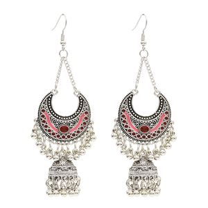 Moda 6 kolorów vintage srebrne frędzle kroplowe kolczyki dla kobiet prezent biżuterii