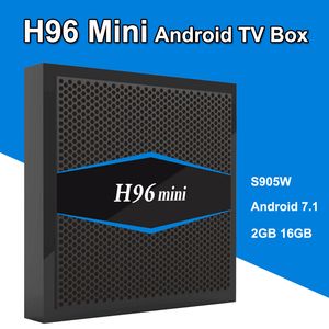 Joueur 2.4 achat en gros de H96 Mini Android TV Box GB GB Amlogic S905W Quad Core Bluetooth M LAN G WiFi K P H Smart Media Player