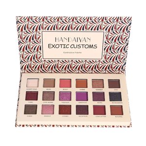 Najwyższej jakości Handaiyan Exotic Customs Matte Eyeshadow Palettes 18 Kolor Shimmer Eye Shadow