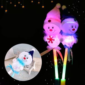 Bastoncini lampeggianti a LED di Natale Giocattoli luminosi Pupazzo di neve di Natale per bambini Decorativo con bastoncino luminoso Giocattolo per bambina per bambini Regali di Capodanno