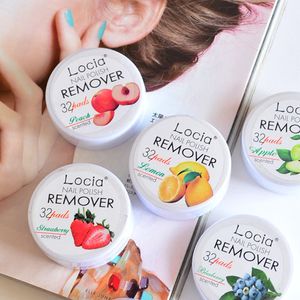 Locia nagellack remover giftfri frukt smak bomull nagelhandduk renare UV gel nagellack remover