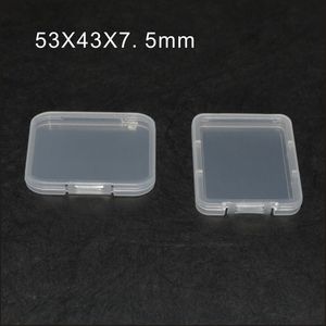 7.5mmカードケースプラスチックボックス携帯電話のアクセサリー透明な標準ホルダーTFマイクロSD XD CF用のスーパークリアホワイトボックスストレージ