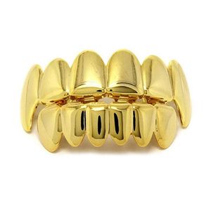 New Hip Hop Gold Gold Grillz Bottom Grills Bottom Bocal dentes punk tampas de joias de rapper de dentes de festa de cosplay