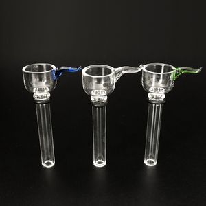 Großhandel mit männlichen Glasschiebern und weiblichem Stiel im Weinbecher-Stil mit einfachem Unterrohr aus schwarzem Gummi für Wasserglas-Bong-Glasrohre