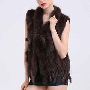 Faroonee New Womens  Faux Fur Vest with Raccoon Fur Collar Sleeveless Winter Soft Waistcoat Hairy Jacket Coat DQ2952